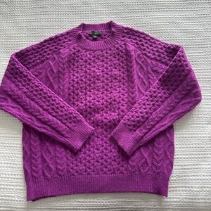 Ann Taylor Purple Cable Knit Sweater